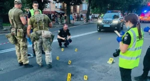 Поліцейські оглядають місця вибуху гранат нетверезого чоловіка в Миколаївці на Дніпропетровщині