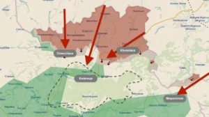 Карта продвижения оккупантов возле Новодмитровки и Степка на Сумщине
