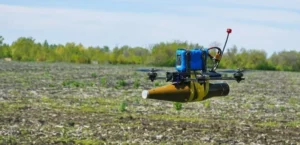 FPV-дрон з бойовою частиною під час атаки на Нікополь